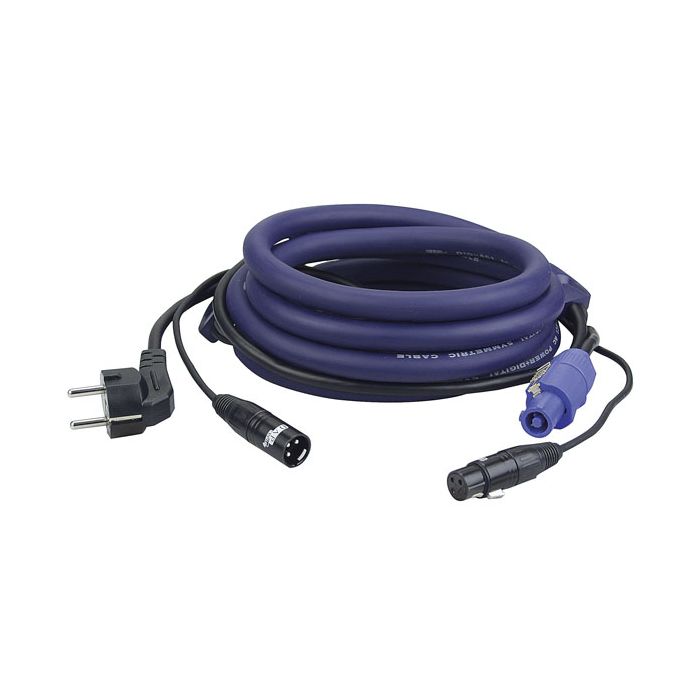 DAP FP0610 - Schuko/XLR M - Powercon/XLR F 10 m LICHT voeding-/signaalkabel