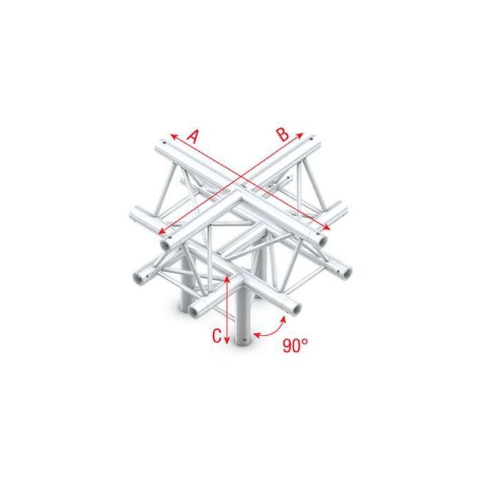 Milos ACF52 Cross + down 5-way, apex up Pro-30 Triangle F Truss