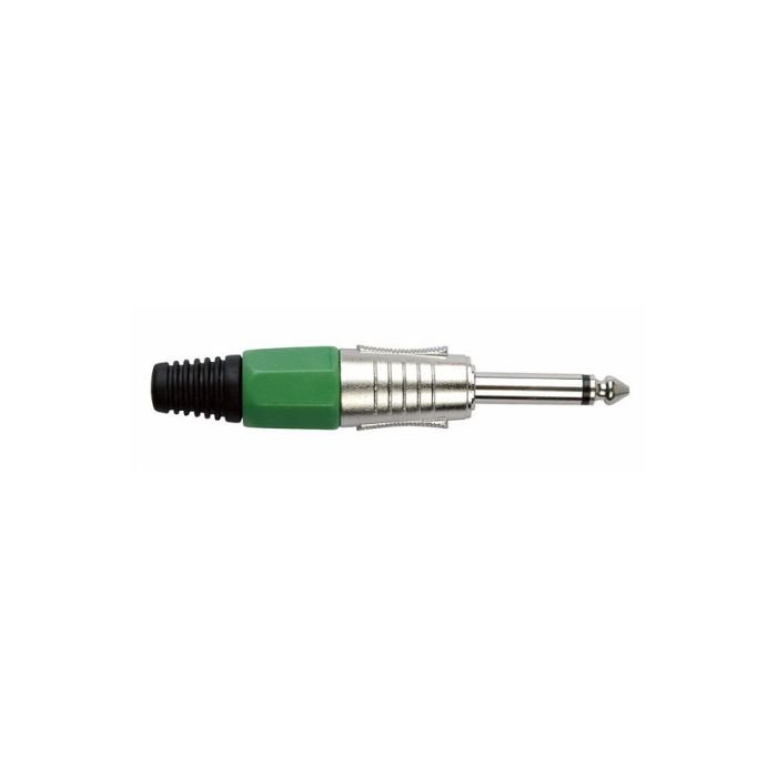 Dap Jackplug 6.3 mm mono groene eindkap