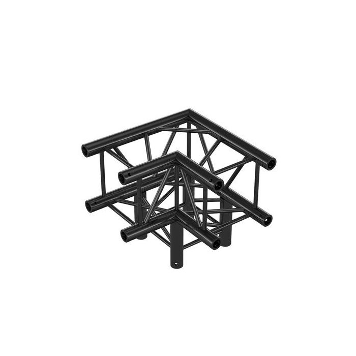 Milos QLVF30|3WAY90DG BLACK Corner 3-way 90° Pro-30 Square HD F Truss