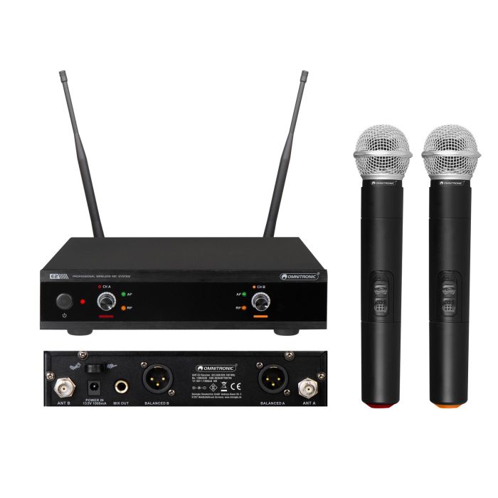 OMNITRONIC UHF-E2 Wireless Microphone System 531.9/534.1MHz