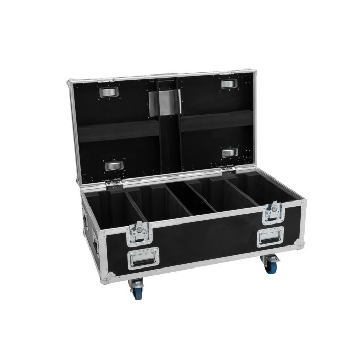 ROADINGER Flightcase HIGHLINE 4x Multiflood Pro IP SMD RGBW Strobe/Wash MK2, with wheels