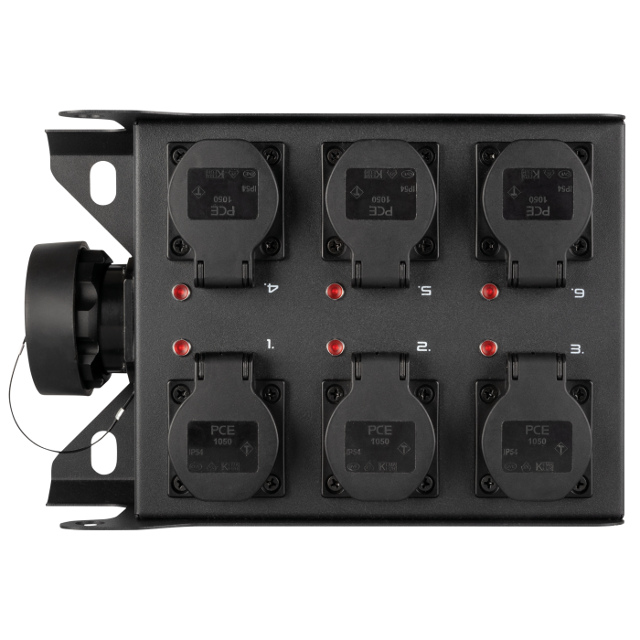 Showgear PowerCore 1s.6s
Breakout Multipin S19 in to 6x Shuko
