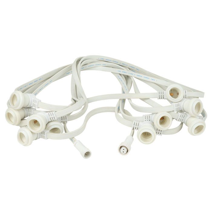 Showgear Prikkabel E27 50 cm Tussenruimte - WIT - 20 mtr