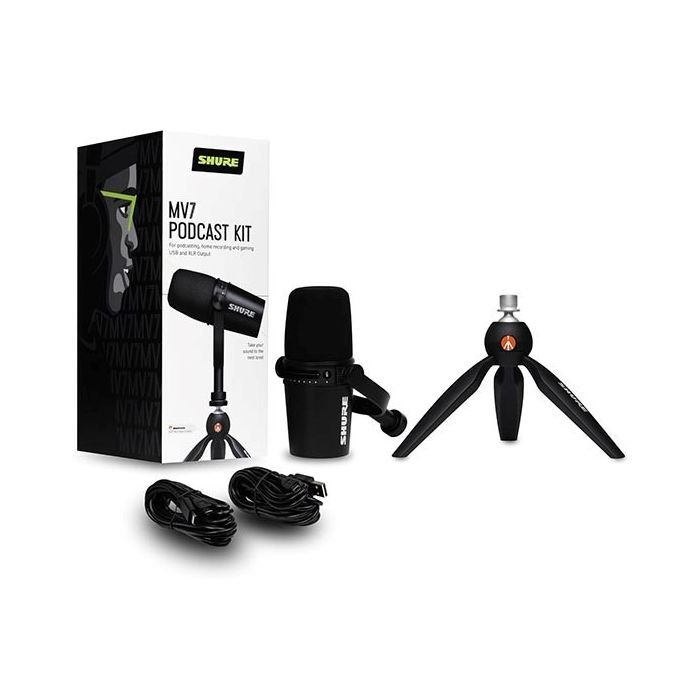 SHURE MV7-K PODCAST-MICROFOONBUNDEL