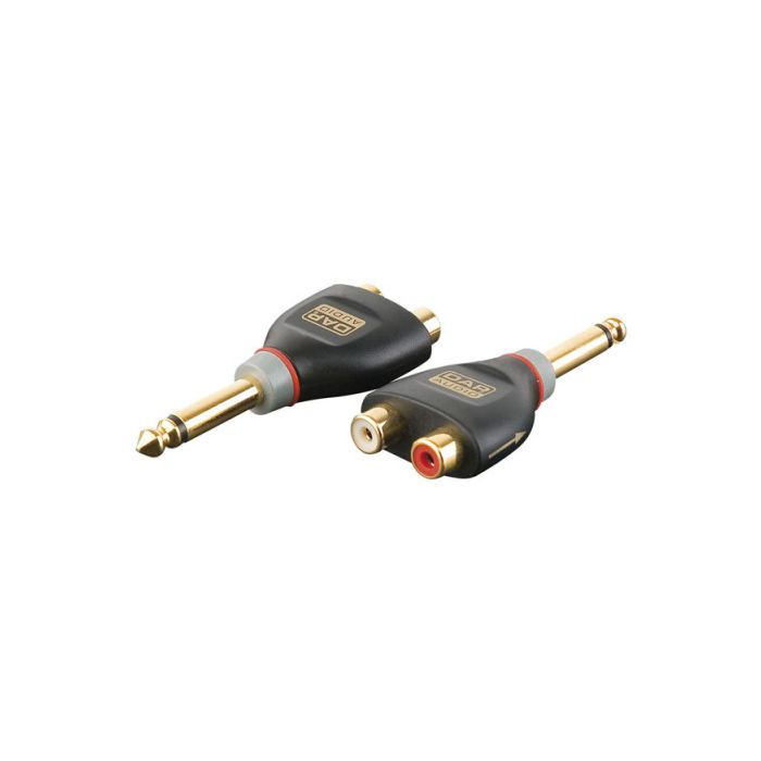 XGA41 - Jack Male mono plug naar 2 x RCA Female ( 2 x chinch naar 1 x jack aansluiten )