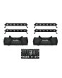 EUROLITE Set 4x LED BAR-6 QCL RGBW + 2x Soft Bag + Controller