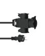 EUROLITE verlengkabel 3x1,5mm 1mtr 3 voudige contra stekker