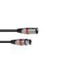 OMNITRONIC XLR Kabel male / female 3polig 1 mtr zwart met rode ring markering