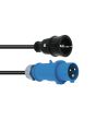 PSSO Adapterkabel van CEE Camping stekker naar contra shuko 1,5mtr