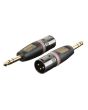 X Caliber XGA28 XLR Male 3polig verloop naar Jack Male stereoo