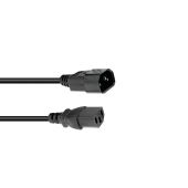 OMNITRONIC IEC-verlengkabel  3x1,0mm  1.5 mtr lengte zwart