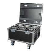 Showtec EventSpot 1600 Q4 Set Charger case with 6pcs Brushed Aluminium