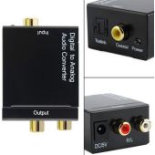 Optische Coax Toslink Digitaal Naar Analoog Audio Converter Adapter Rca L/R