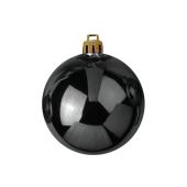 EUROPALMS Deco kerst Bal 10cm, zwart 4x