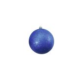 EUROPALMS Deco Kerst Bal 10cm, blauw, glitter 4x