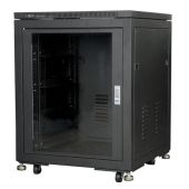Showgear Pro Metalen Equipment Rack 16HE Hoogte met glasdeur