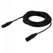 DAP FLR09 - DMX/AES-EBU XLR/M 3P naar XLR/F 3P 0.75 mtr - Verzilverd