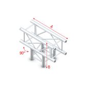 Milos QTU35 Vierkant T-Cross 3-way 