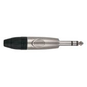 Dap 6.3mm Jack X-type Stereo with black endcap Nickel housing