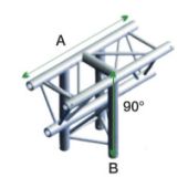 Milos ATB35 - PT30018 Driehoek Truss T-cross 90° 3-way Vertical apex down