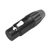 Seetronic XLR 5P Connector, female Verzilverde contacten - zwarte behuizing