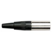 N-CON Mini XLR 4polig Plug Nickel housing Male