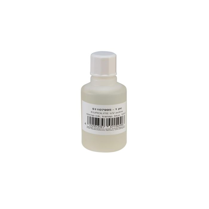 EUROLITE UV-active Stamp Ink, transparent blue, 50ml