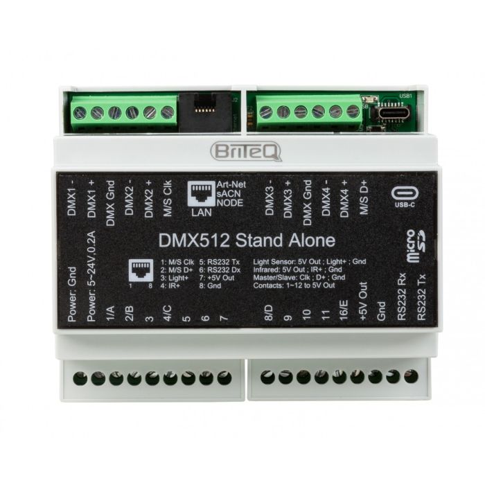 Briteq LD-1024DIN NET 1024 Channel DMX interface & Multizone controller