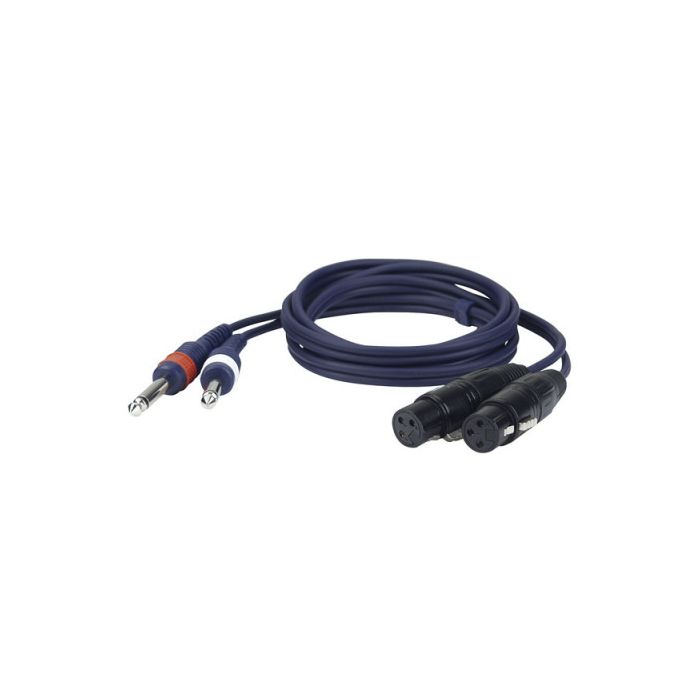 Dap FL43150 - 2 x mono Jack naar 2 x XLR Female verloopkabel 1,5 mtr