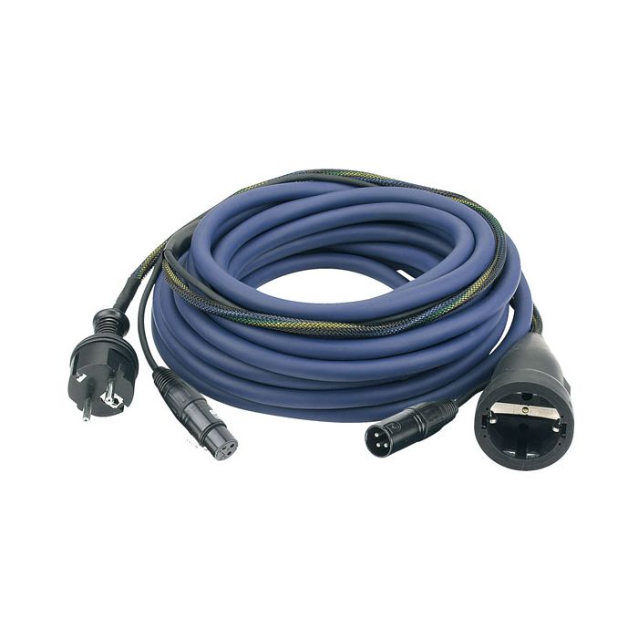 DAP FP0920 - Schuko/XLR F - Schuko/XLR M 20 m AUDIO voeding-/signaalkabel