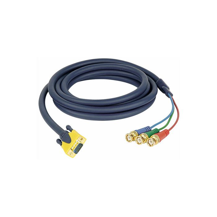 DMT FV303 Videokabel VGA naar 3x BNC/MALE 3 mtr