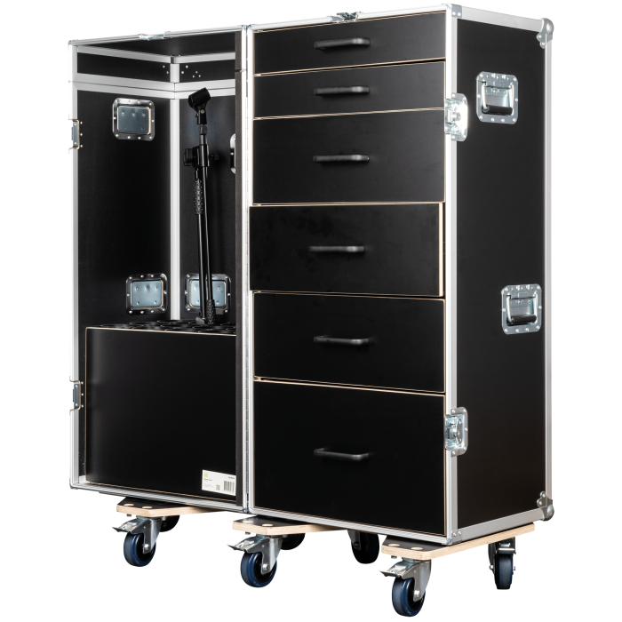 Showgear Drawer Case 3 With 6 drawers and space for 15 mic stands