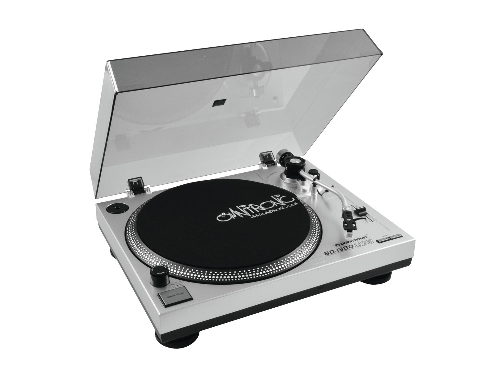 Omnitronic BD-1380 USB draaitafel  silver