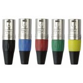 Dap XMK203NB XLR 3polig male xlr connector nickel behuizing zwarte eindkap