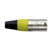 Dap XMK203NY XLR 3polig male xlr plug nickel behuizing gele eindkap