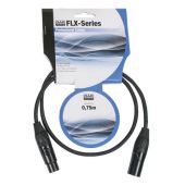 DAP FLX0175 Gebalanceerde XLR kabel 0,75 mtr X-type connectoren