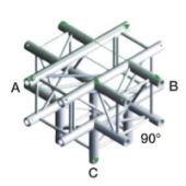 Milos QCF51 Cross + Down 5-way Pro-30 Square F Truss