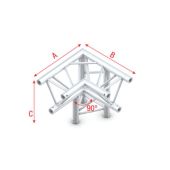 Milos ALF33 FT30012 Driehoek Truss Hoek 90 graden Down Right Apex Down