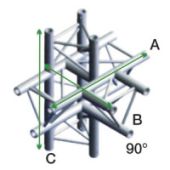 Milos ATF51 FT30021 Driehoek Truss T Cross Up/Down 5-Way