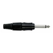 Dap Jackplug 6.3 mm mono zwart met zwarte eindkap