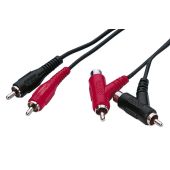 Monacor ACA-120 2 x RCA plug to 2 x special RCA plug/inline jack
