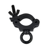 Showtec Half Coupler + Eye 230 kg zwart, Slimline for 50mm tube