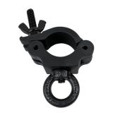 Showtec Half Coupler + Eye 340 kg zwart, Slimline for 50mm tube