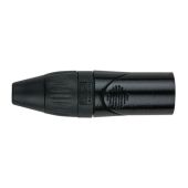 Dap XLR connector 3polig X-type Male black Black endcap