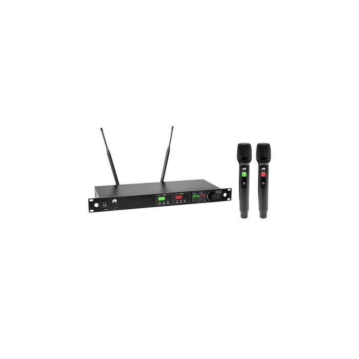 OMNITRONIC UHF-602 2-channel Wireless Mic System 823-832/863-865 MHz