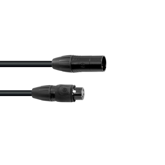 EUROLITE DMX cable SEC-1 IP65 3pin 1m black