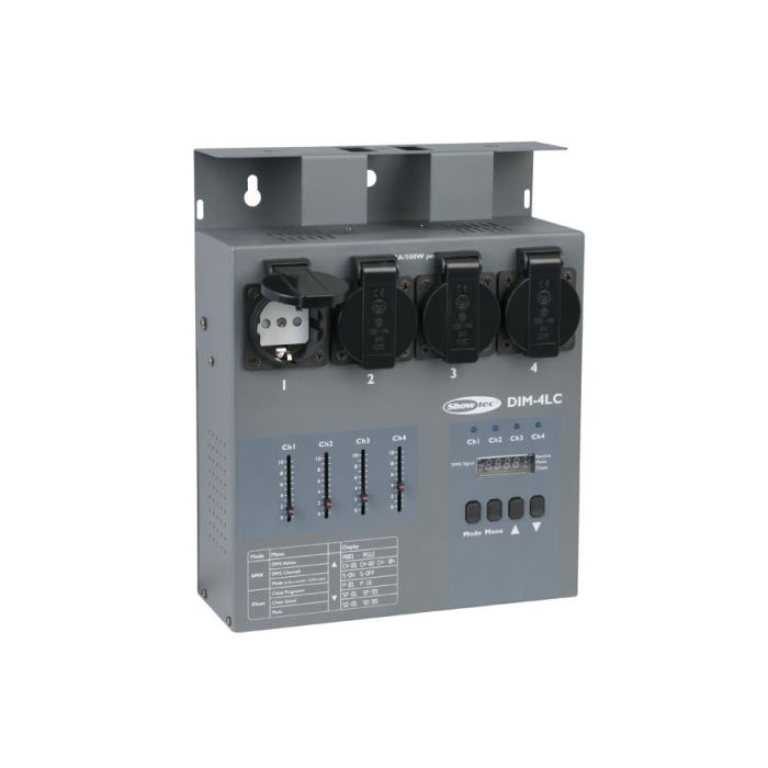 Showtec DIM-4LC 4-kanaals dimpakket, 3 A per kanaal met lokale besturing