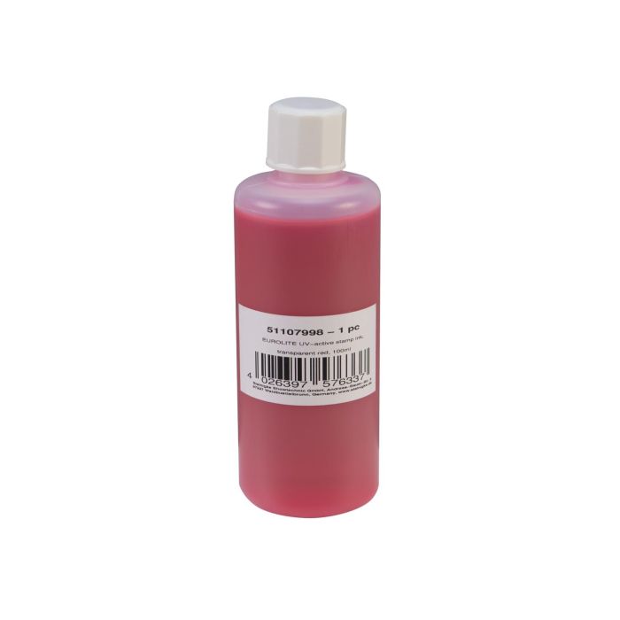 EUROLITE UV-active Stempel Inkt, transparant rood, 50ml