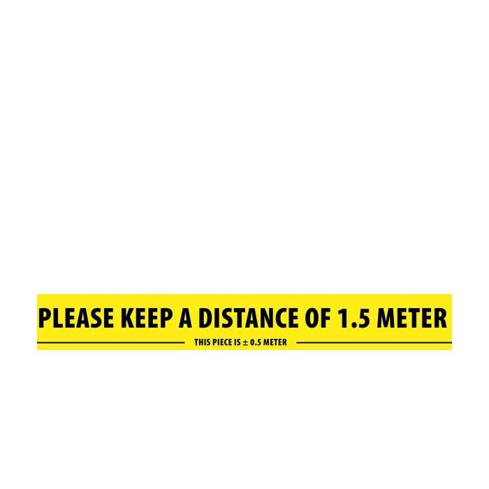 Social distancing tape Width: 50mm Lenght: 66m yellow/black English